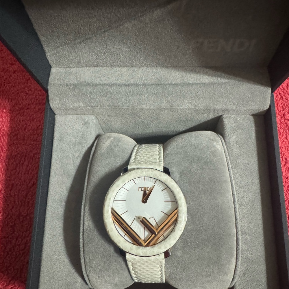 Fendi 28MM Stainless Steel & Leather-Strap Watch - Picture 2 of 4